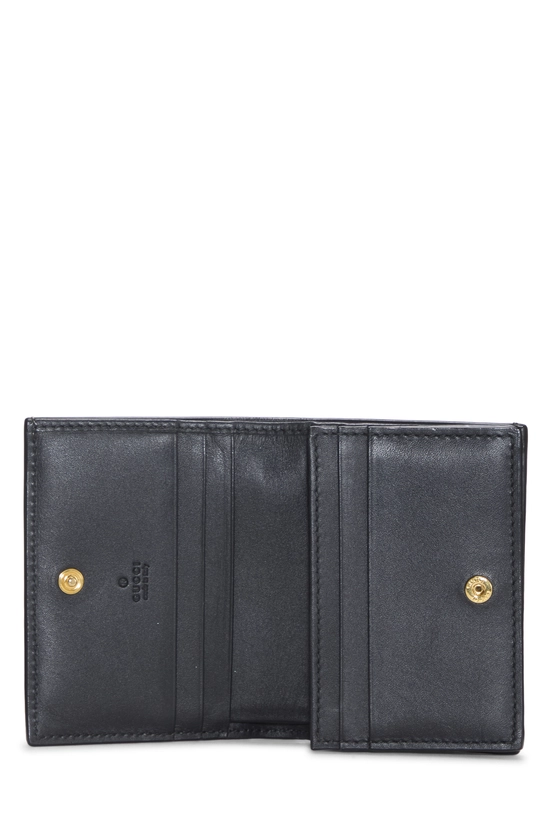 Black GG Supreme Canvas Bee Card Case, , large image number 3