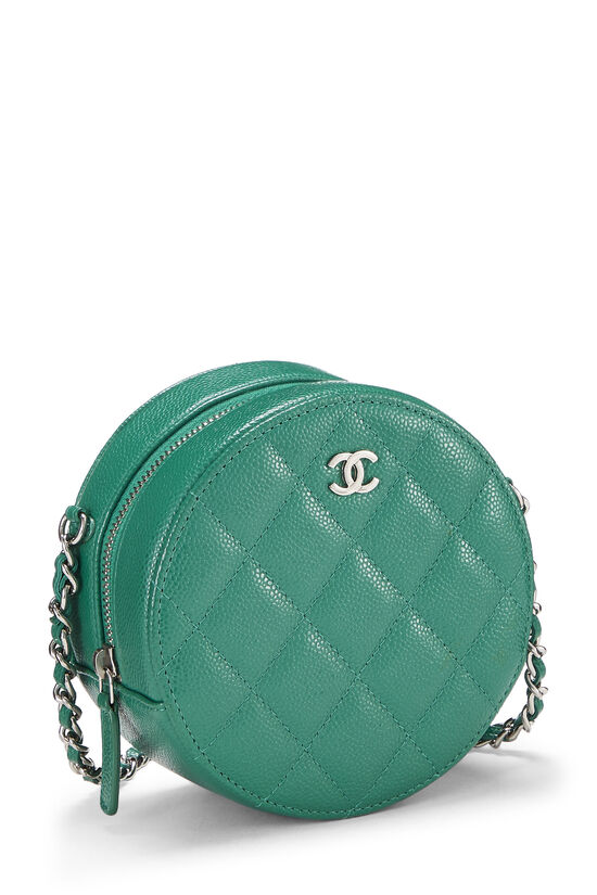 Chanel Red Quilted Caviar Leather Round Crossbody Bag at 1stDibs