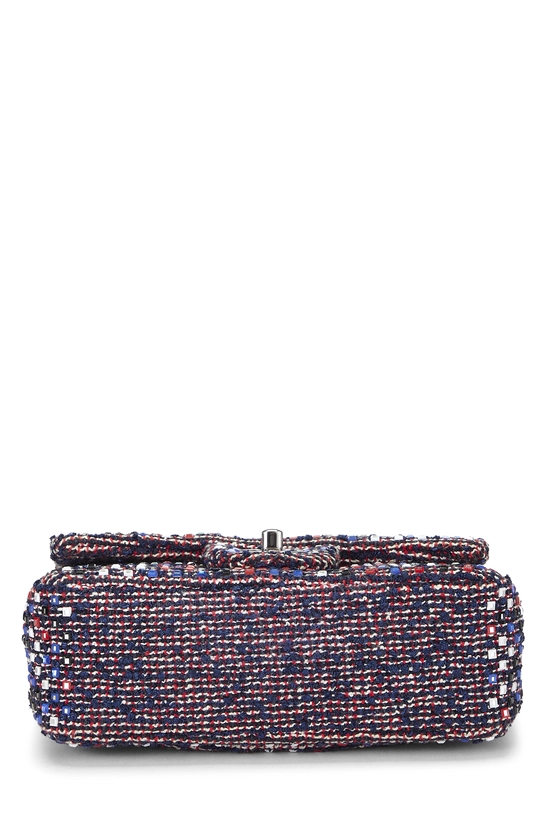 Mulitcolored Embellished Tweed Rectangular Flap Mini, , large image number 4