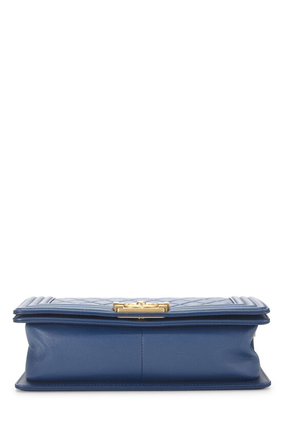 Blue Quilted Caviar Boy Bag Medium, , large image number 4