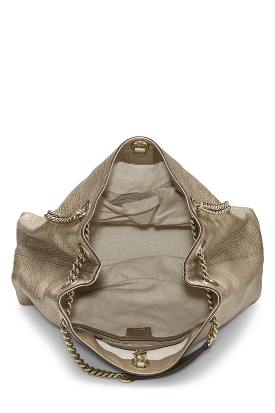 Gold Metallic Leather Soho Chain Tote, , large image number 5