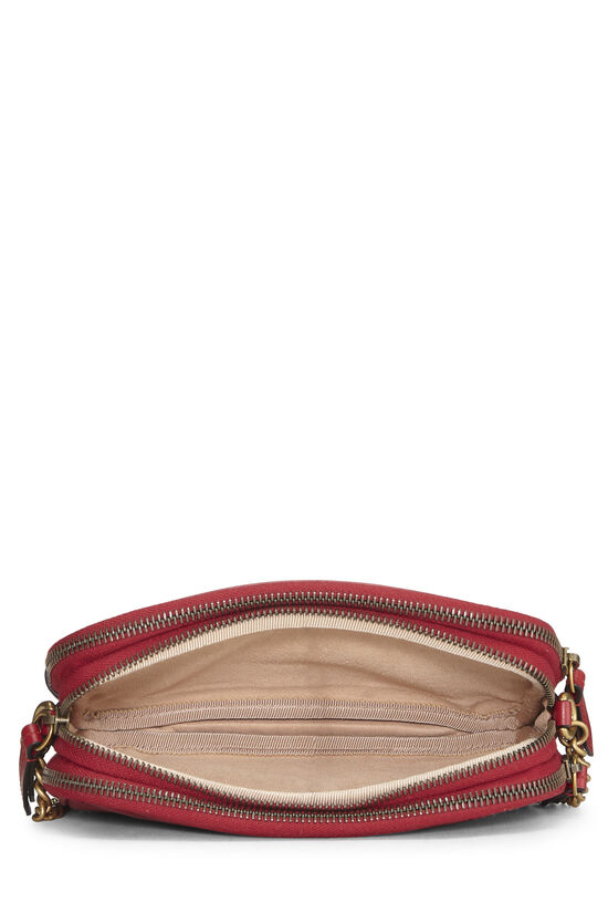 Red Leather GG Marmont Shoulder Bag, , large image number 6