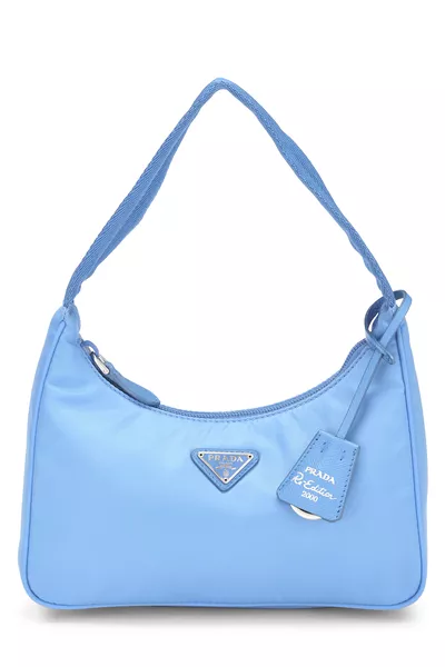 Blue Tessuto Re-Edition 2000 Hobo Mini