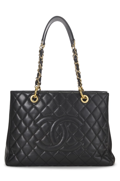 Chanel Black Quilted Caviar Grand Shopping Tote (GST)