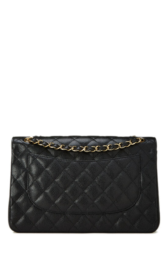 Black Quilted Caviar New Classic Double Flap Jumbo, , large image number 4