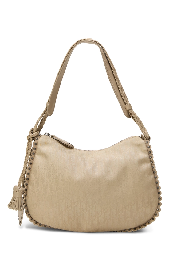Beige Trotter Nylon Hobo, , large image number 0