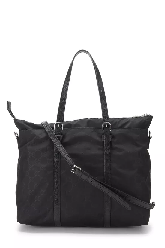 Black GG Nylon Tote, , large image number 3
