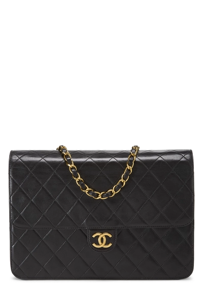 Chanel Black Quilted Lambskin Ex Flap Medium