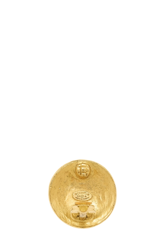 Gold 'CC' Round Grapevine Earrings, , large image number 2