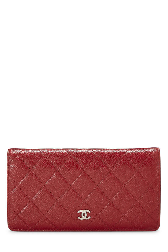 Chanel Red Quilted Caviar Long Flap Wallet Q6A0170FRB003