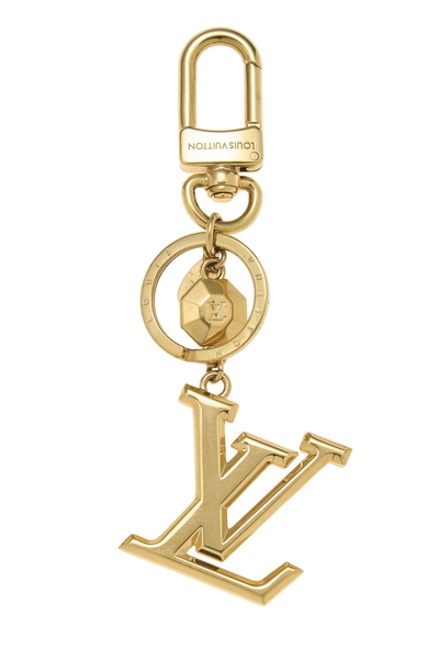 Gold Monogram Facettes Key Holder