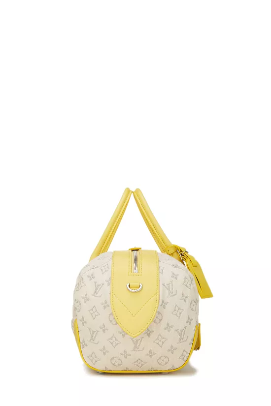 Beige Monogram Denim Speedy Round, , large image number 2