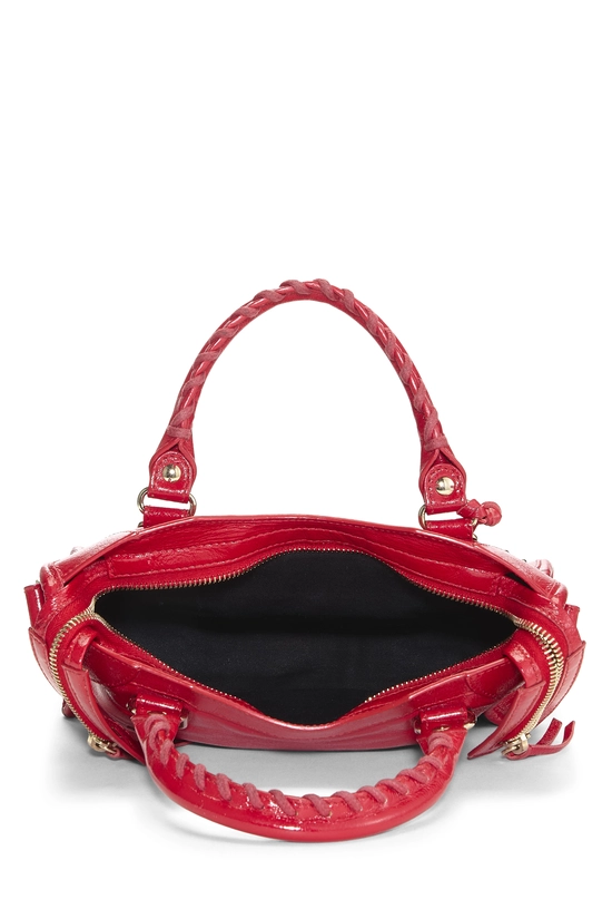 Red Agneau Gold Metallic Edge Classic City Bag Mini, , large image number 5