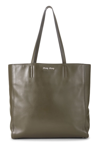 Green Calfskin Tote