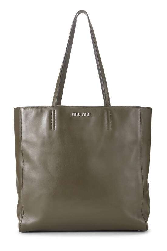 Green Calfskin Tote, , large image number 0