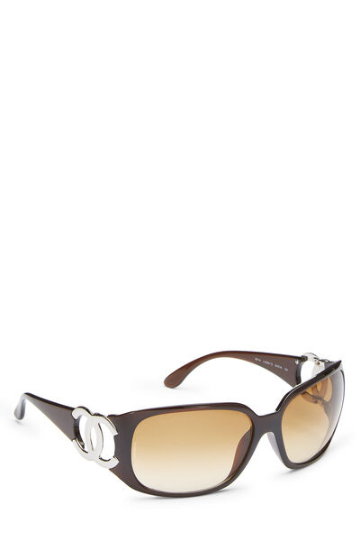 Brown Acetate 'CC' Sunglasses , , large