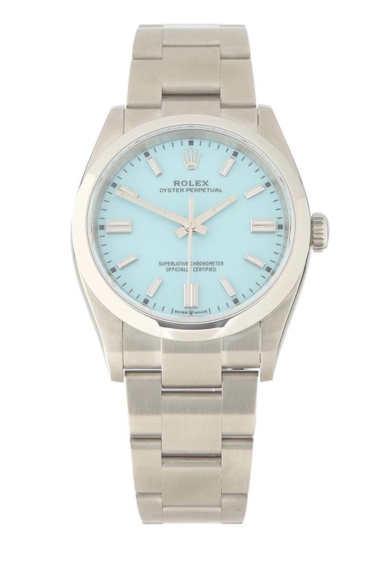 Pre-Owned Tiffany Turquoise Dial Oyster Perpetual 126000 36mm