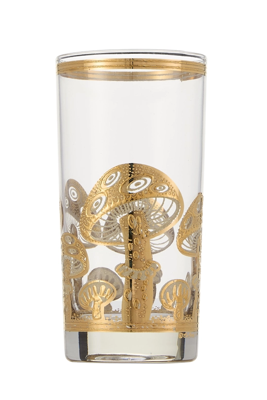 Gold 22k Gilded Mushroom Motif Glassware Set of 4, , large image number 1