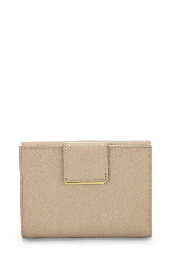 Beige Saffiano Compact Wallet, , large image number 2