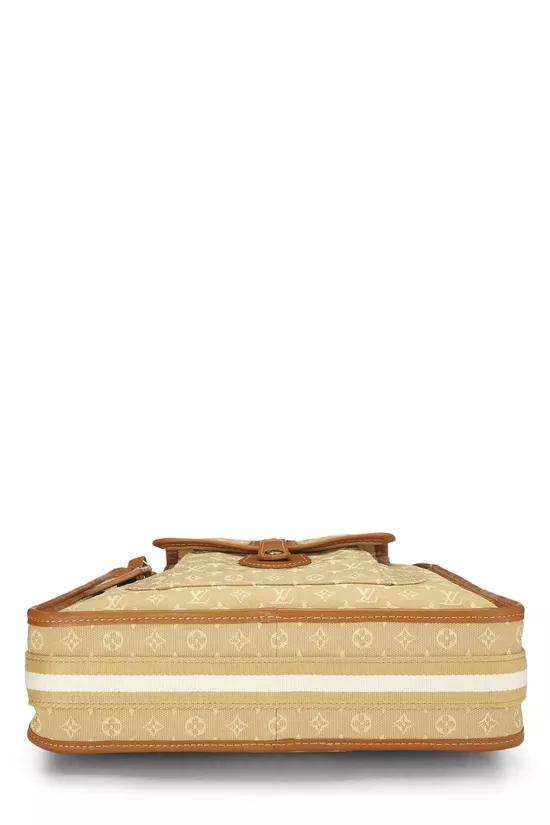 Beige Monogram Mini Lin Besace Mary Kate, , large image number 3