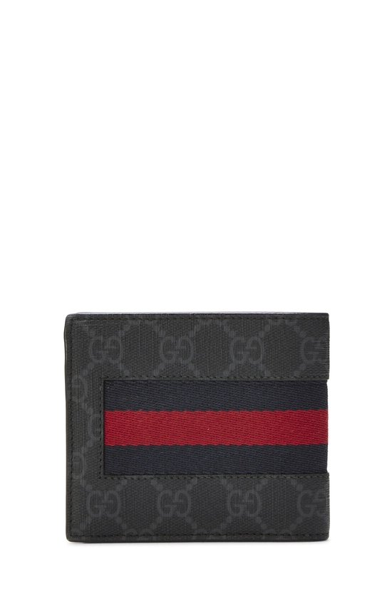 Black GG Supreme Canvas Web Bifold Wallet, , large image number 2