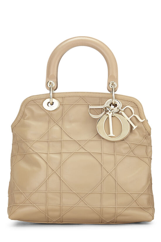 Beige Cannage Lambskin Granville Tote Small, , large image number 0