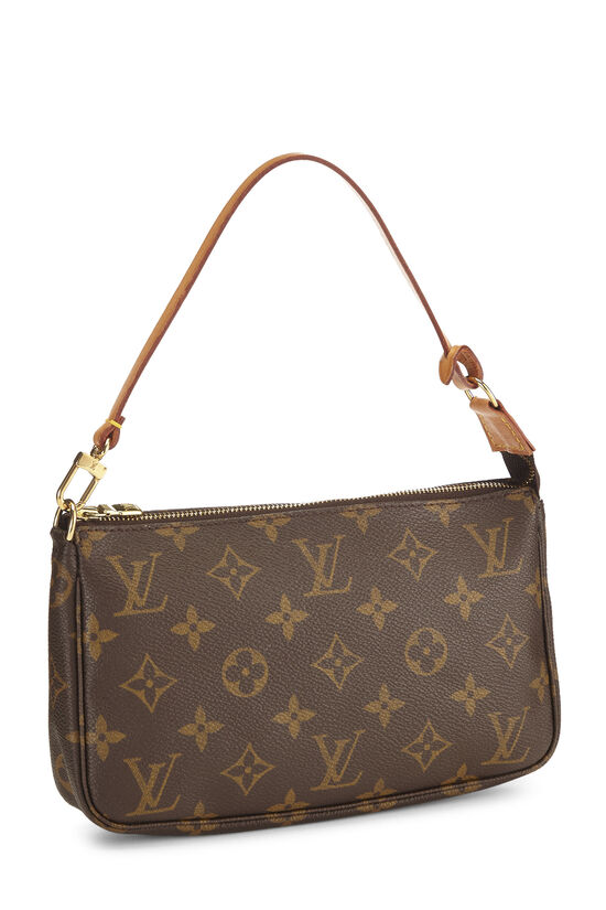 Louis Vuitton Brown Monogram Canvas Pochette Accessoires Shoulder Bag Louis  Vuitton