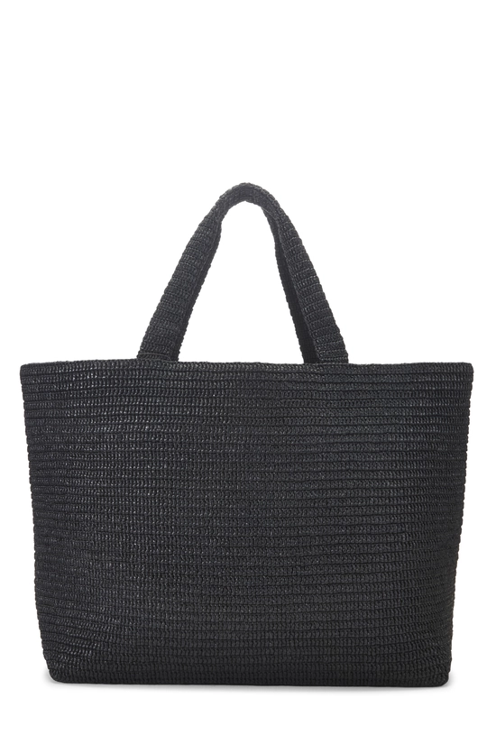 Black Raffia Logo Tote Large, , large image number 3