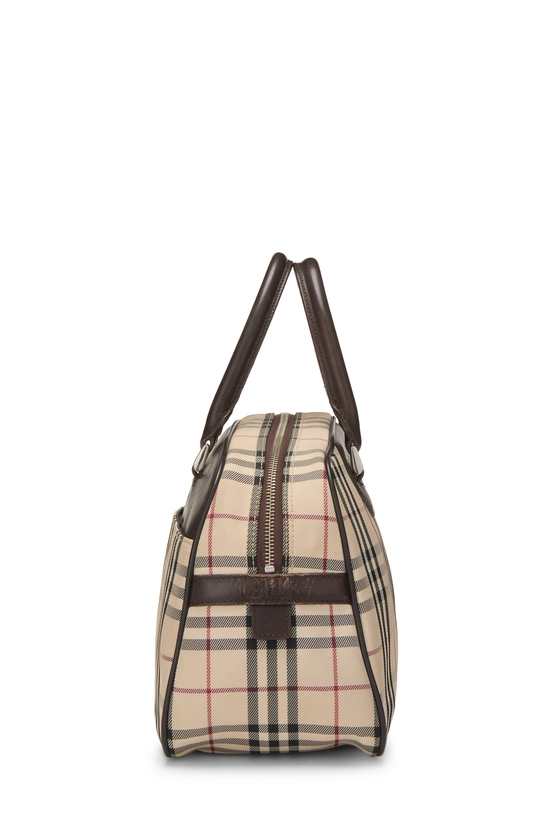 Brown House Check Jacquard Bowler Handbag Medium, , large image number 2