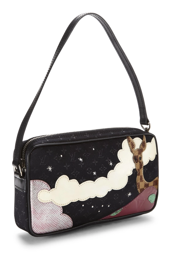 Black Monogram Patchwork Conte De Fees Pochette, , large image number 1