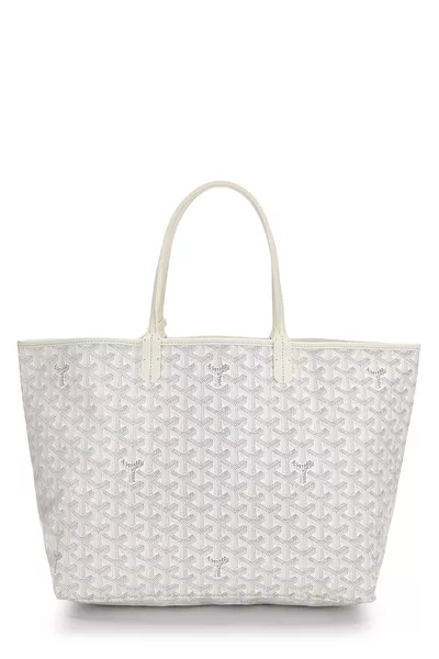 White Goyardine Canvas Saint-Louis PM