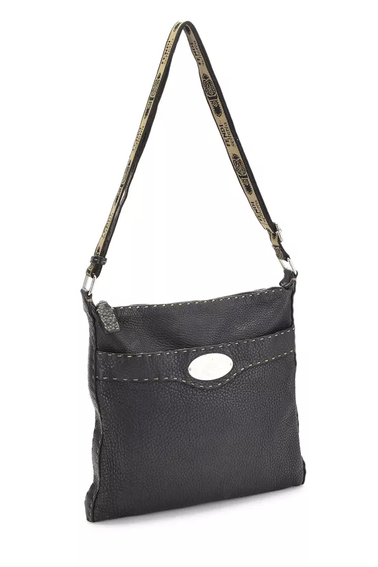 Navy Leather Selleria Messenger, , large image number 1