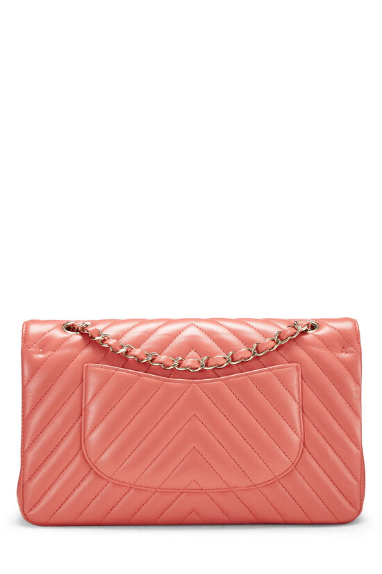 Chanel Vintage Quilted Canvas Orange Pink Shoulder Bag