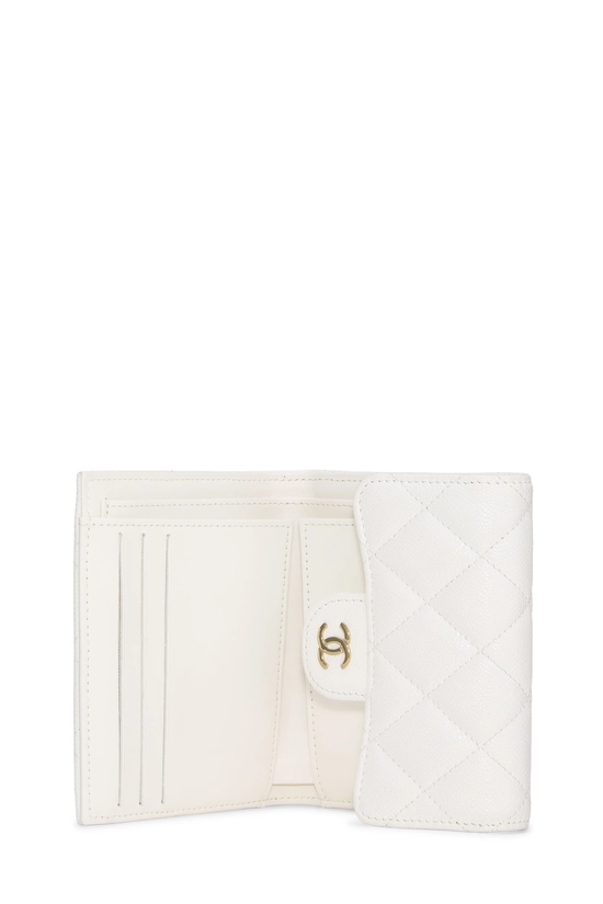 White Caviar Classic Flap Compact Wallet, , large image number 3