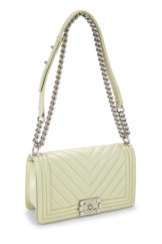 Iridescent Green Chevron Boy Bag Medium, , large image number 1