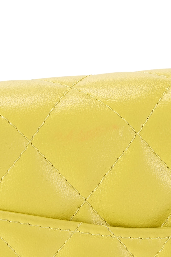 Yellow Quilted Lambskin Pearl Crush Wallet On Chain (WOC), , large image number 6