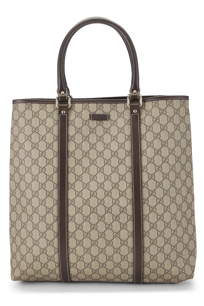 Gucci Brown GG Supreme Canvas Plus Tote — photo 1
