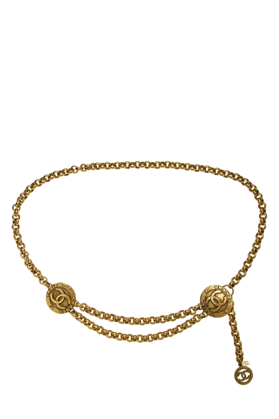 Gold 'CC' Chain Belt 2, , large image number 0