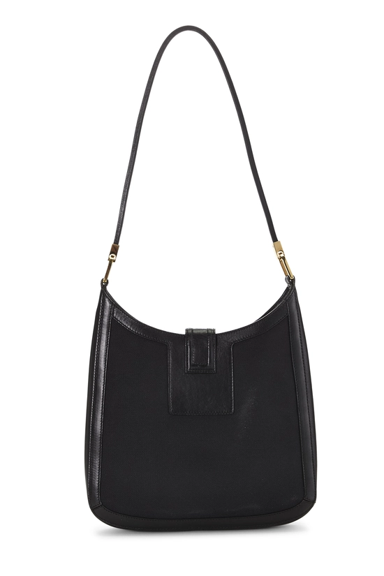 Black Canvas Shoulder Bag Small, , large image number 3