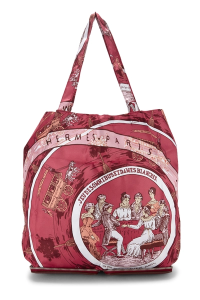 Hermès Rouge H "Della Cavalleria Rose" Silky Pop Tote