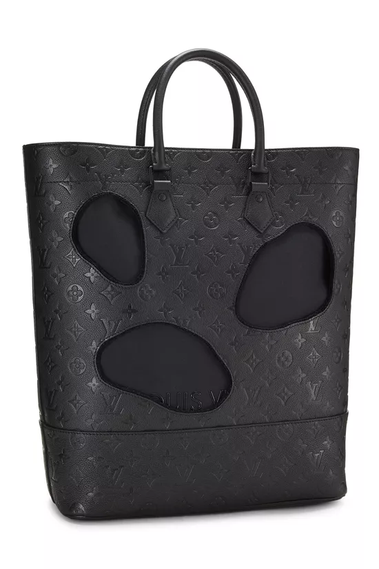 COMME DES GAR&Ccedil;ONS x Louis Vuitton Black Monogram Empreinte Bag with Holes, , large image number 1