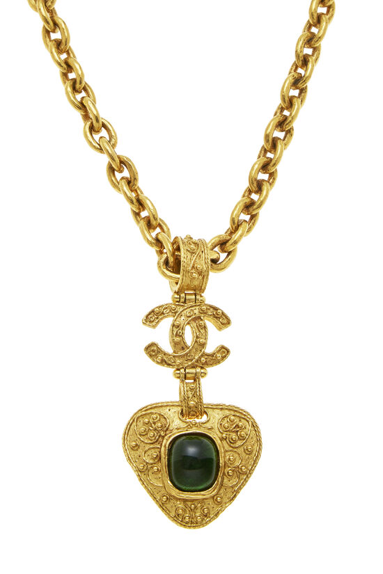 chanel green necklace
