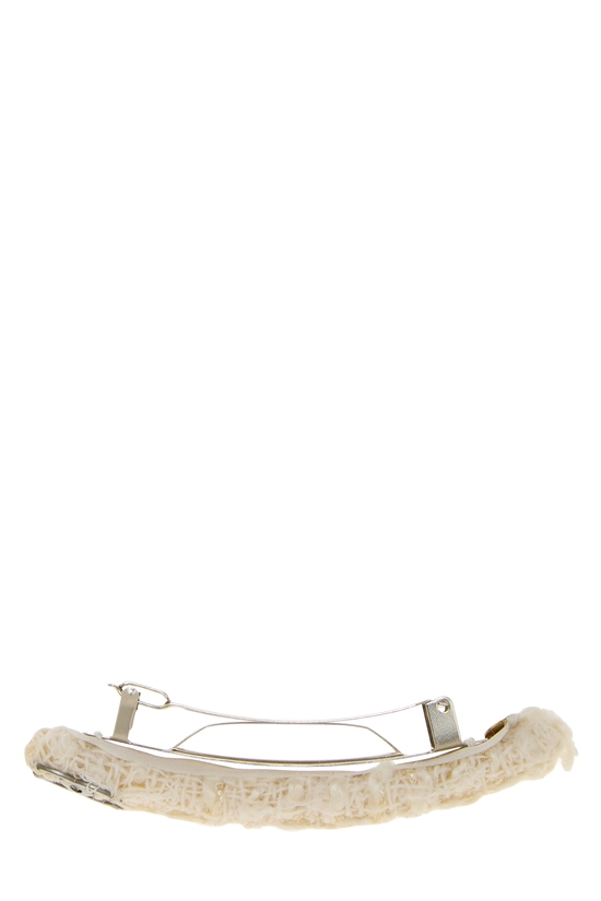 Silver Tweed 'CC' Barrette , , large image number 2