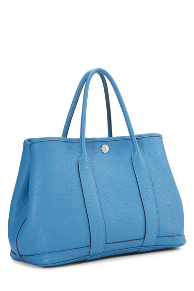 Hermes Garden Party Bag Togo Leather In Navy Blue