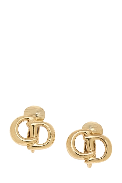 Gold 'CD' Earrings