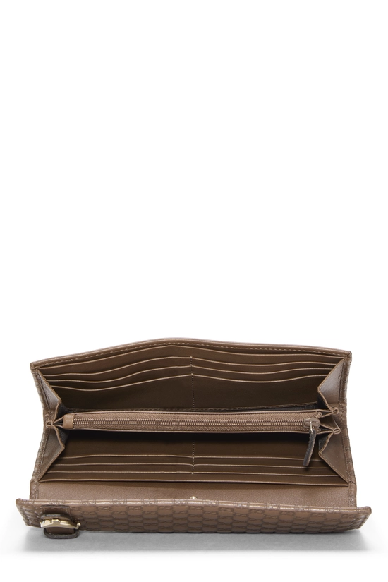 Brown Microguccissima Nice Continetnal Wallet, , large image number 3