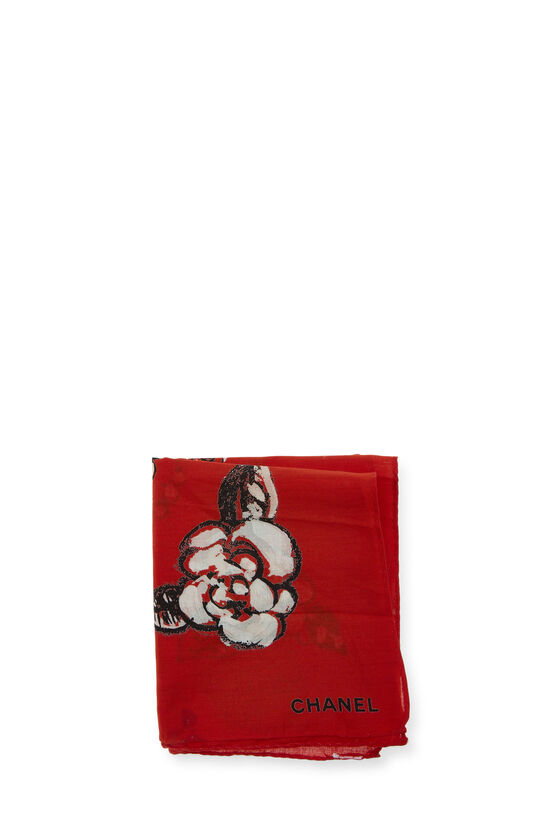 Red Cotton Scarf, , large image number 1