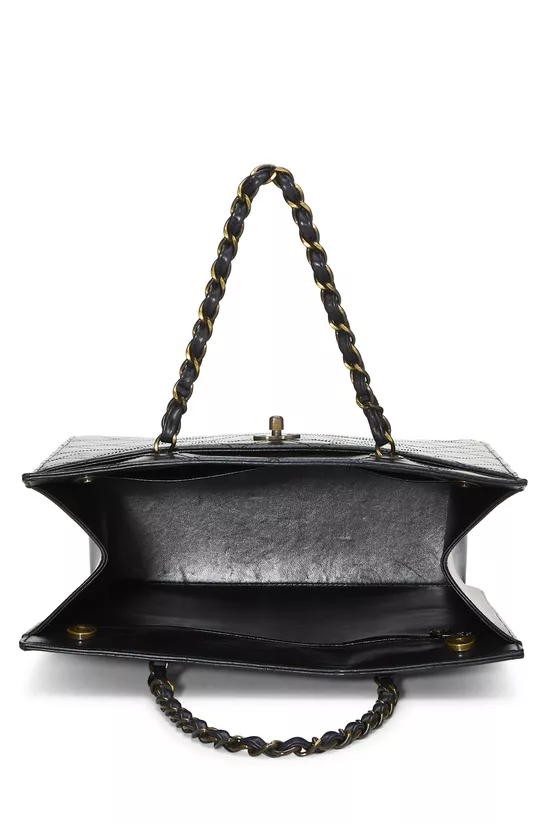 Black Lambskin Turnlock Tote Medium, , large image number 5