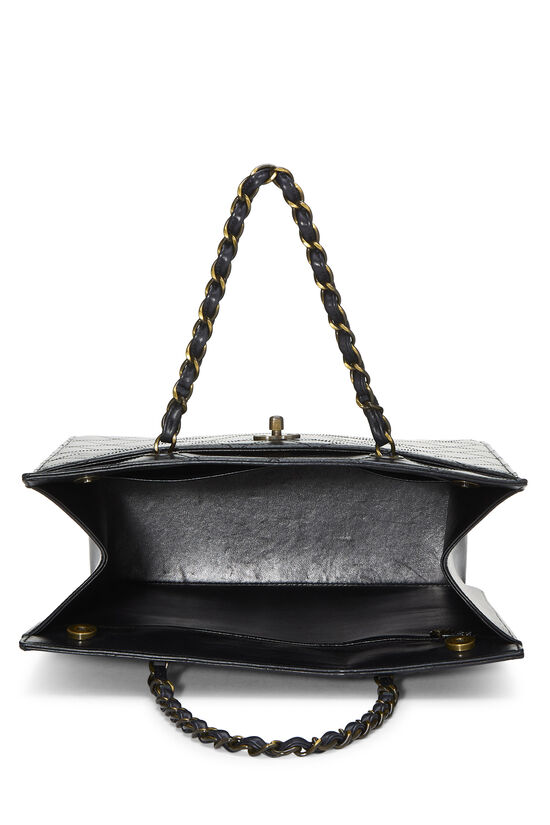 Black Lambskin Turnlock Tote Medium, , large image number 5