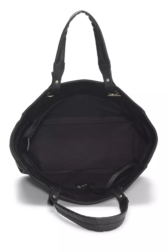 Black Quilted Paris Biarritz Tote, , large image number 5